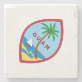 Zegel van Guam Stenen Onderzetter (Voorkant)