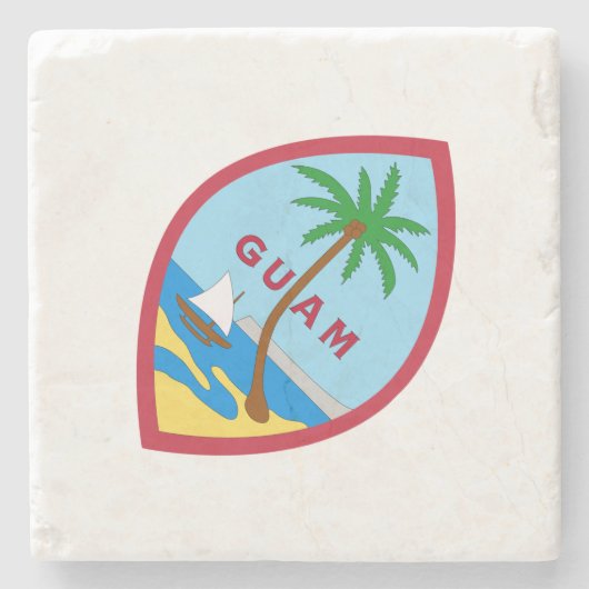 Zegel van Guam Stenen Onderzetter (Voorkant)