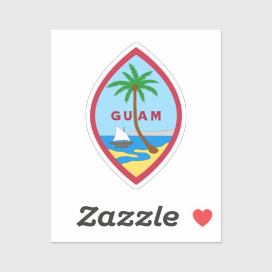 Zegel van Guam Sticker (Vel)