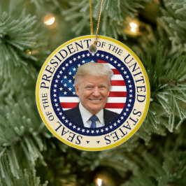 Zegel van het 47e President Trump 2024 Keramisch Ornament