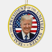 Zegel van het 47e President Trump 2024 Keramisch Ornament (Links)