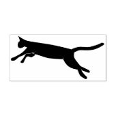 zegel van het blad van kattensilhouet rubberstempel (Afrduk)
