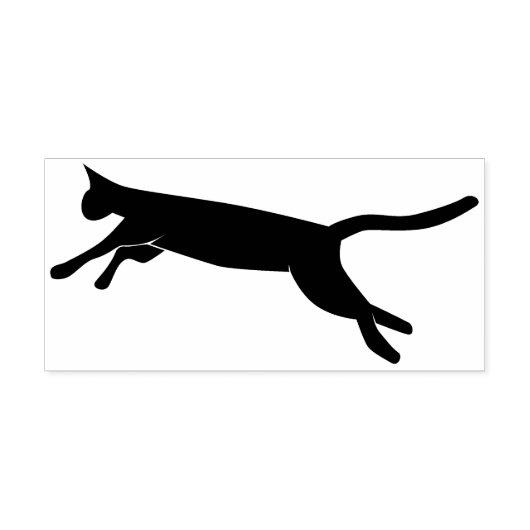 zegel van het blad van kattensilhouet rubberstempel (Afrduk)