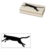 zegel van het blad van kattensilhouet rubberstempel (Gestempeld)