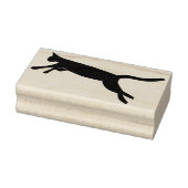 zegel van het blad van kattensilhouet rubberstempel (Stempel)