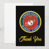 Zegel van het Korps Mariniers - Flat Bedankkaart (Voorkant / Achterkant)