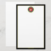 Zegel van het Korps Mariniers - Flat Briefpapier (Voorkant / Achterkant)