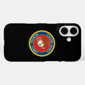 Zegel van het Korps Mariniers - Flat Case-Mate iPhone Case (Achterkant (horizontaal))