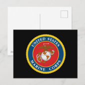 Zegel van het Korps Mariniers - Flat Feestdagenkaart (Voorkant / Achterkant)