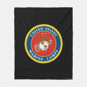 Zegel van het Korps Mariniers - Flat Fleece Deken (Voorkant)