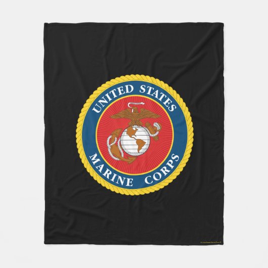 Zegel van het Korps Mariniers - Flat Fleece Deken (Voorkant)