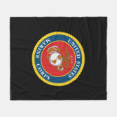 Zegel van het Korps Mariniers - Flat Fleece Deken (Voorkant (Horizontaal))