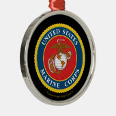 Zegel van het Korps Mariniers - Flat Metalen Ornament (Rechts)
