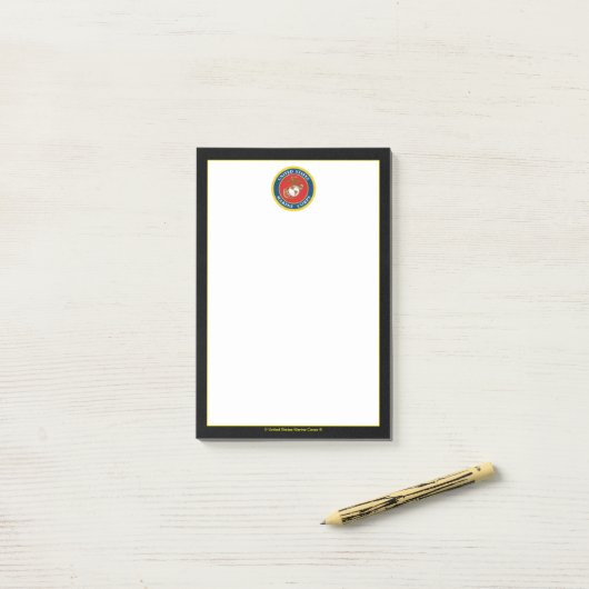 Zegel van het Korps Mariniers - Flat Post-it® Notes (Op bureau)