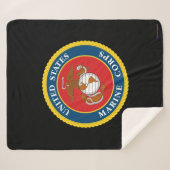 Zegel van het Korps Mariniers - Flat Sherpa Deken (Voorkant (horizontaal))