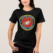 Zegel van het Korps Mariniers - Flat Tri-Blend Shirt (Voorkant)