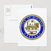 Zegel van Houston Briefkaart (Voorkant / Achterkant)