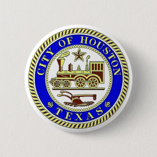 Zegel van Houston Ronde Button 5,7 Cm (Voorkant)