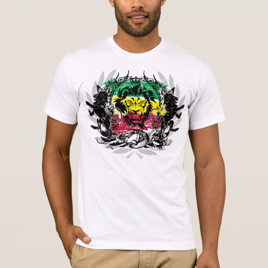 zegel van jamaica rasta t-shirt (Voorkant)