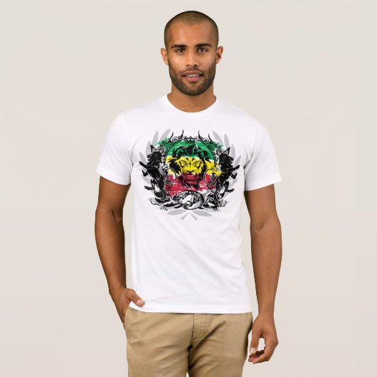 zegel van jamaica rasta t-shirt (Voorkant volledig)