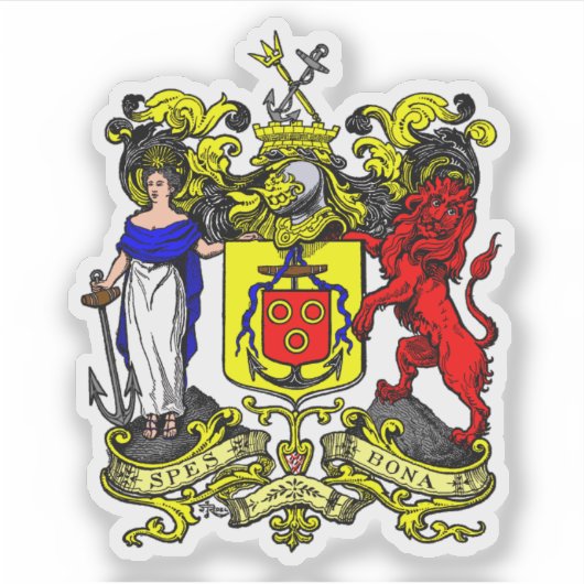 Zegel van Kaapstad, de Republiek Zuid-Afrika Sticker (Voorkant)