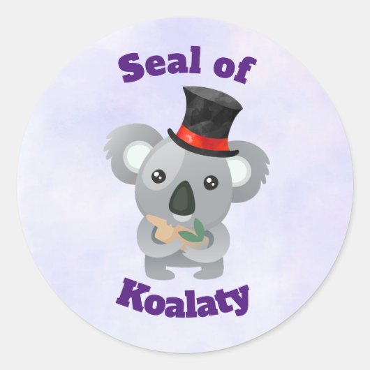 Zegel van Koalaty met het Beer Cute Koala (Voorkant)