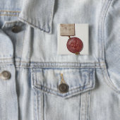 Zegel van koning Richard I Vierkante Button 5,1 Cm (In situ)