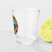 Zegel van Long Beach, Californië Shot Glas (Rechts)