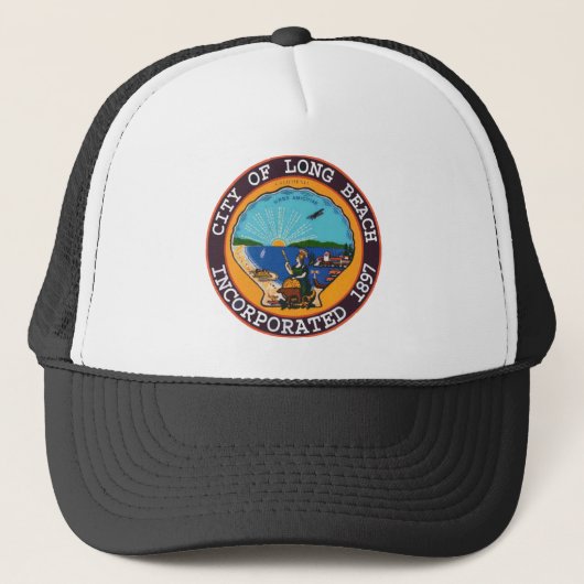 Zegel van Long Beach, Californië Trucker Pet (Voorkant)