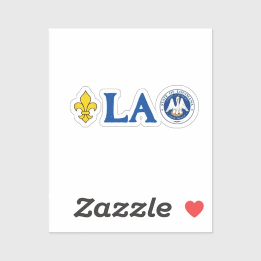 Zegel van Louisiana Sticker (Vel)