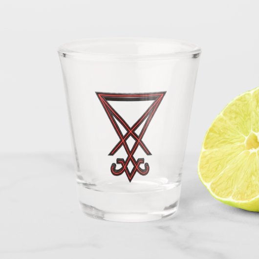 Zegel van Lucifer Shot Glas (Voorkant)