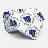 Zegel van Massachusetts Stropdas (Opgerold)