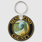 Zegel van Mendocino County, California Sleutelhang Sleutelhanger (Achterkant)