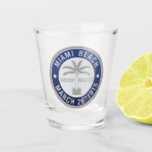Zegel van Miami Beach, Florida Shot Glas (Voorkant)