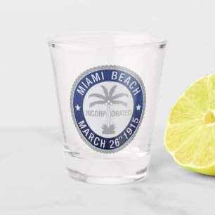Zegel van Miami Beach, Florida Shot Glas