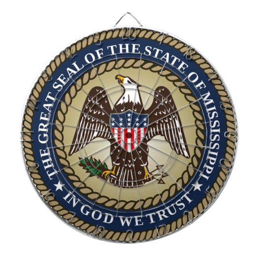 Zegel van Mississippi (Amerikaanse staat) Dartbord (Voorkant)