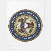 Zegel van Mississippi (Amerikaanse staat) Fleece Deken (Voorkant)