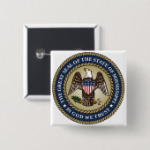 Zegel van Mississippi (Amerikaanse staat) Vierkante Button 5,1 Cm (Voorkant /achterkant)