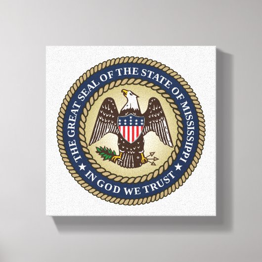 Zegel van Mississippi Canvas Afdruk (Voorkant)