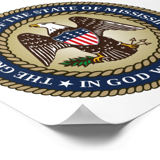 Zegel van Mississippi Poster (Hoek)
