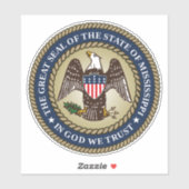 Zegel van Mississippi Sticker (Vel)