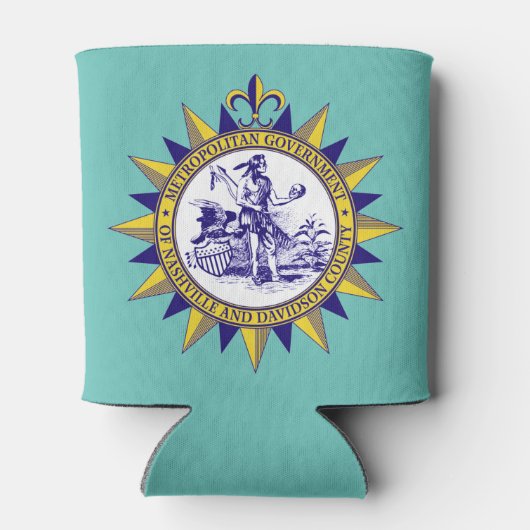 Zegel van Nashville, Tennessee Blikjeskoeler (Achterkant)