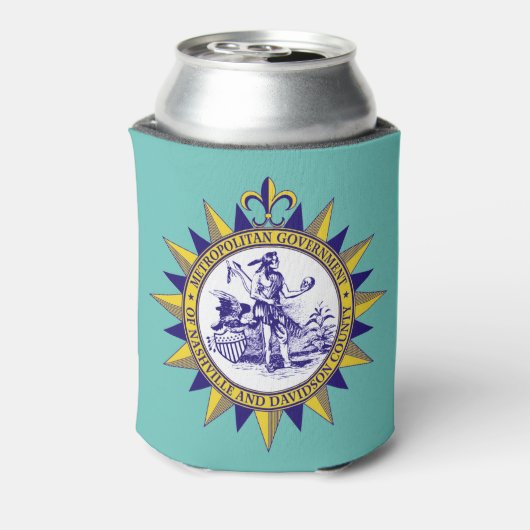 Zegel van Nashville, Tennessee Blikjeskoeler (Blikje Achterkant)