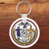 Zegel van New York City Sleutelhanger (Voorkant)