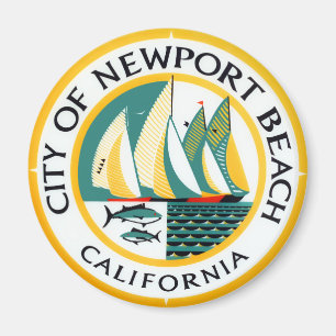 Zegel van Newport Beach, Californië Magneet