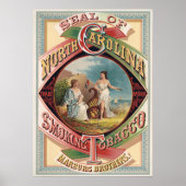 Zegel van North Carolina  Tobacco Adverteren Poster (Voorkant)