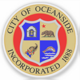 Zegel van Oceanside, Californië, Verenigde Staten Sticker