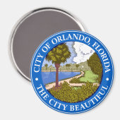 Zegel van Orlando, Florida Magneet (Voorkant / Achterkant)