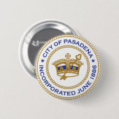 Zegel van Pasadena, Californië Ronde Button 5,7 Cm (Voorkant /achterkant)