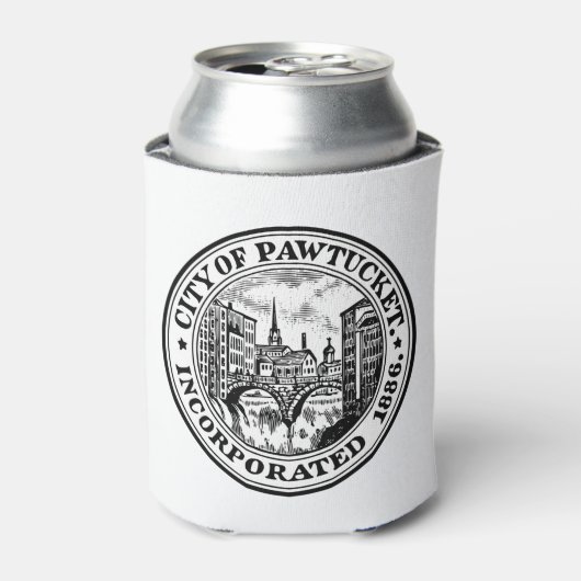 Zegel van Pawtucket, Rhode Island Blikjeskoeler (Blikje Voorkant)